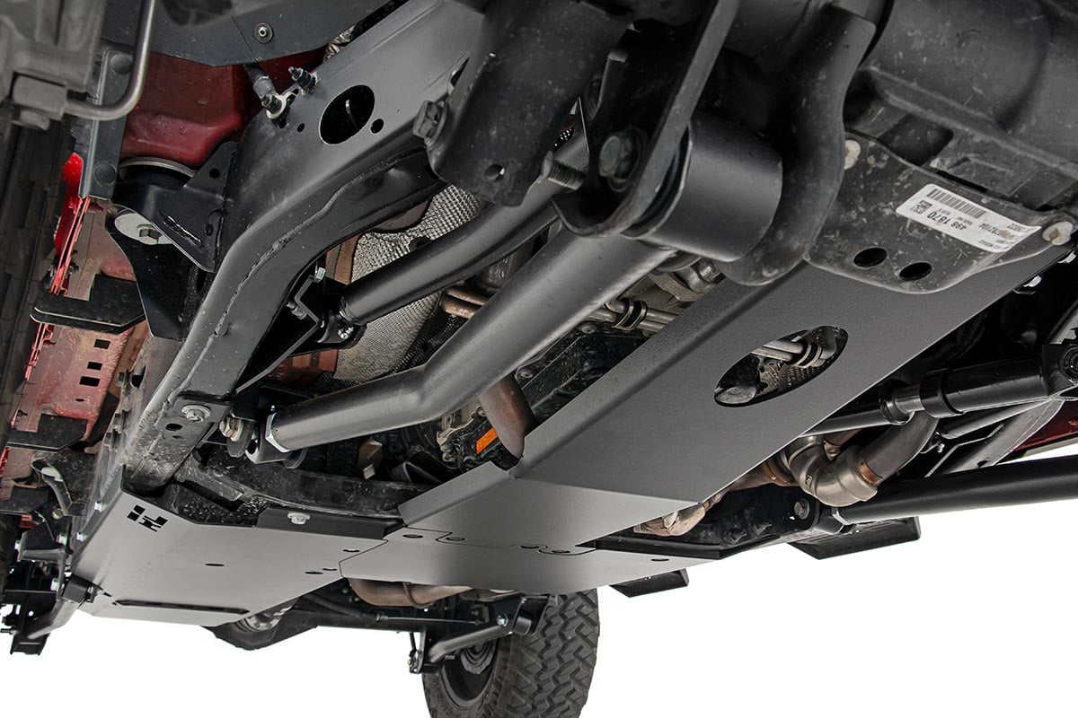 Jeep Wrangler Unlimited Skid Plate Combo - Engine | T-Case - Rough Country - '18-'19